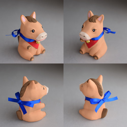 招き馬　福招き馬之介（ふくまねき・うまのすけ）【栗毛】【受注制作１１月末発送予定】 4枚目の画像