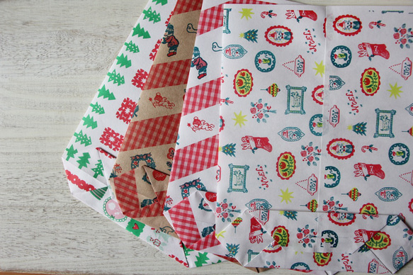 クリスマス用マチ付きラッピング袋　大きめ♪ 4枚入り 2枚目の画像