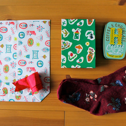 クリスマス用マチ付きラッピング袋　大きめ♪ 4枚入り 5枚目の画像