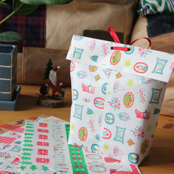 クリスマス用マチ付きラッピング袋　大きめ♪ 4枚入り 7枚目の画像