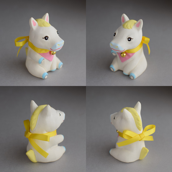 招き馬　福招き馬之介（ふくまねき・うまのすけ）【白馬】【受注制作１１月末発送予定】 5枚目の画像