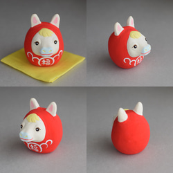 福招き馬之介だるま（ふくまねき・うまのすけ）【白馬】【受注制作１１月末発送予定】 4枚目の画像