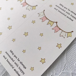 アクセサリー台紙【はがき1/4☆10枚入(40枚分)】 [D-454]フラッグ星4 7枚目の画像