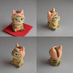 ２０２６干支　午（うま）年帽子をかぶった猫【受注制作１１月末発送予定】 5枚目の画像