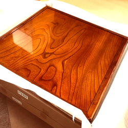 葉っぱ型ちゃぶ台ニレ折りたたみ脚120日本製 ローテーブル・リビング