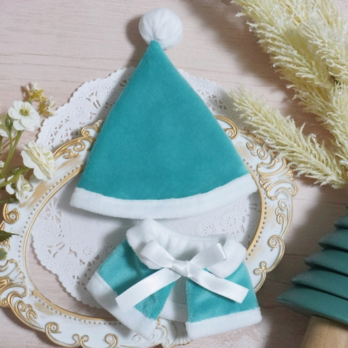 10cm〜15cmぬい服【冬限定】クリスマス☆サンタさんのケープ＆サンタ