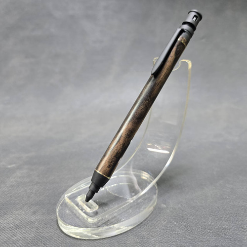 木軸シャーペン　黒柿　孔雀杢 1 黒柿孔雀杢 | こぶた工房