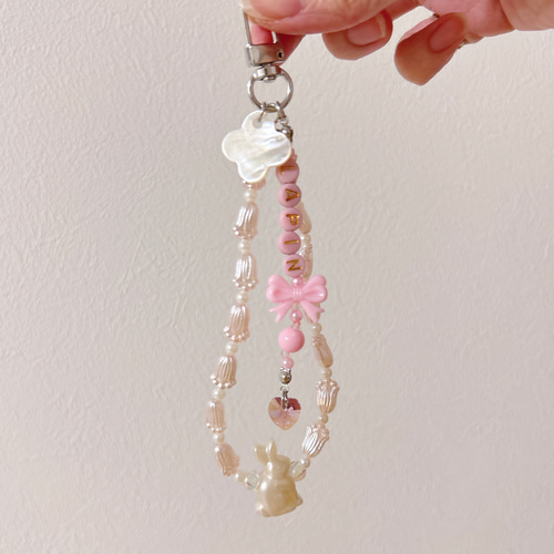 no.346／a'moureve じゃらじゃらキーホルダー ハンドメイド ビーズ
