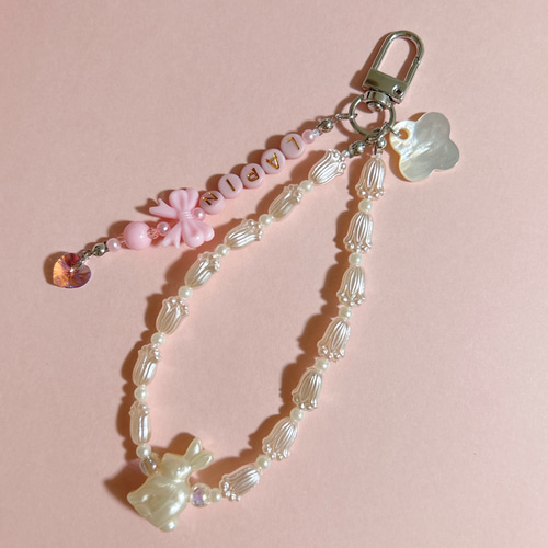 no.346／a'moureve じゃらじゃらキーホルダー ハンドメイド ビーズ
