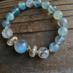 ◇新作2021◇◇マニカラン水晶レッドフラワーファントムのブレスレット