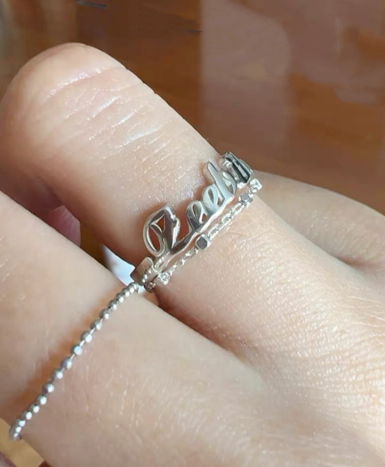 銀製　世界に一つだけの指輪.リング　文字・ロゴ・記号・数字