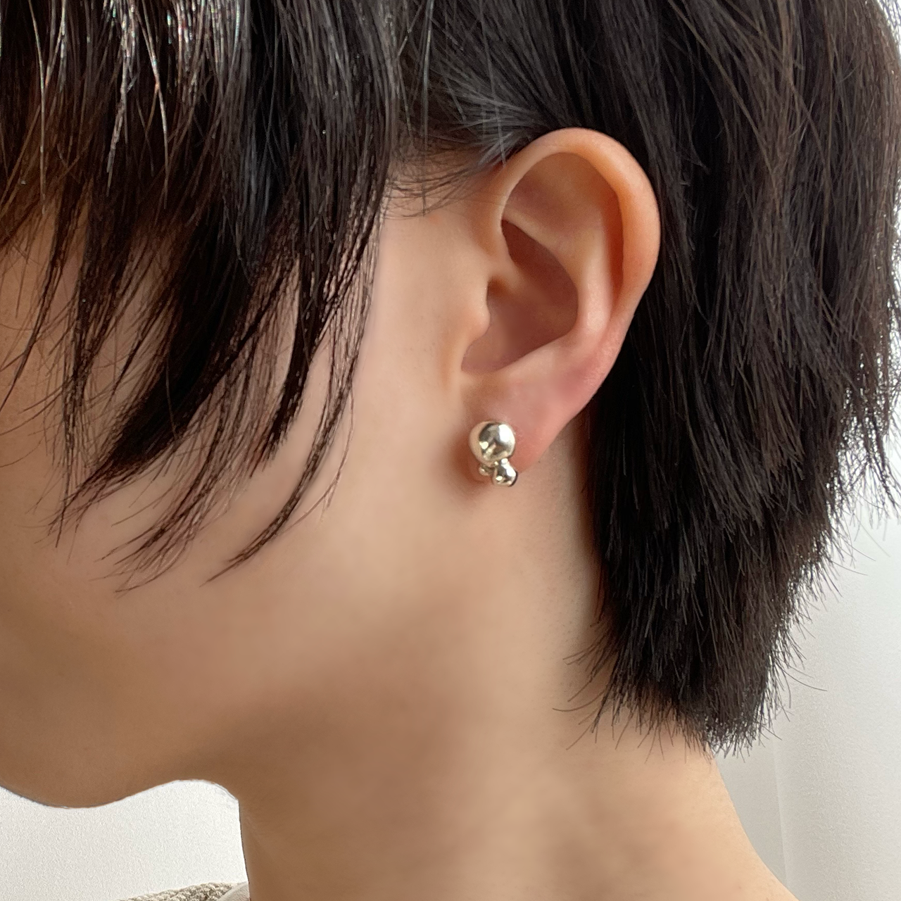 スタッドピアス 片耳用 シルバー925 スターリングシルバー K18ポスト アレルギーフリー【受注生産】