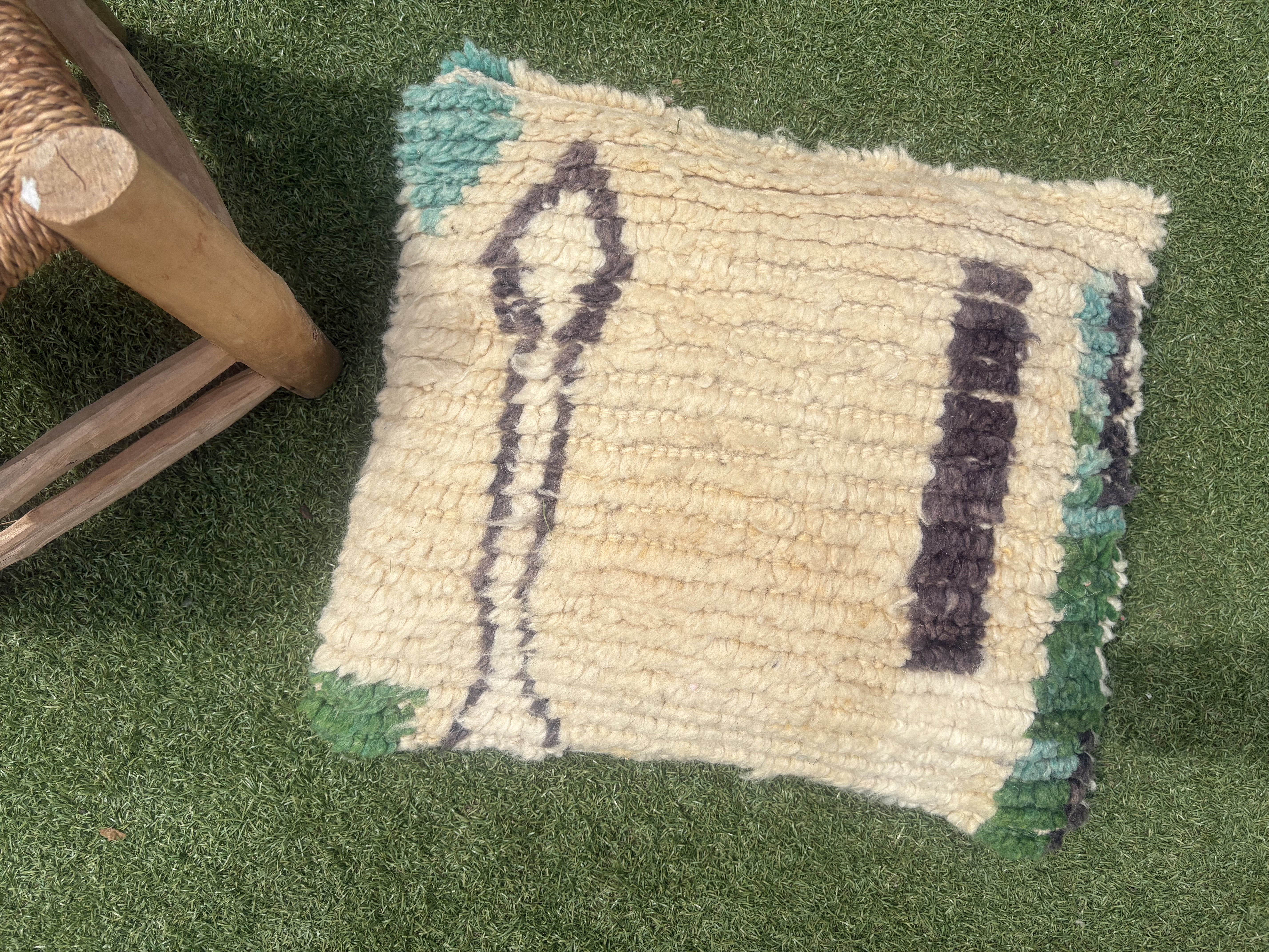 モロッコ　ブジャド　クッション　クッションカバー　プフ　ラグ 212