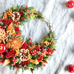 ＊Natural＊クリスマスリース　ネイティブ☆ドライフラワーリース c379d4a688f0ae1669739fe8934520