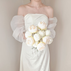 フープブーケ❤︎ホワイト ラッピングにこだわったドレスアップブーケ新発売です | juju1999