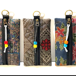 creema出品記念限定価格・現品限り】 着物リメイク 大島紬 ファスナー