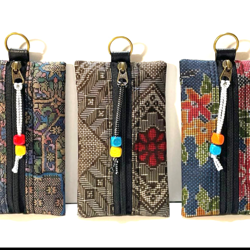creema出品記念限定価格・現品限り】 着物リメイク 大島紬 ファスナー
