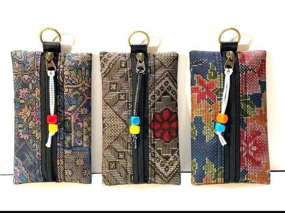 creema出品記念限定価格・現品限り】 着物リメイク 大島紬 ファスナー