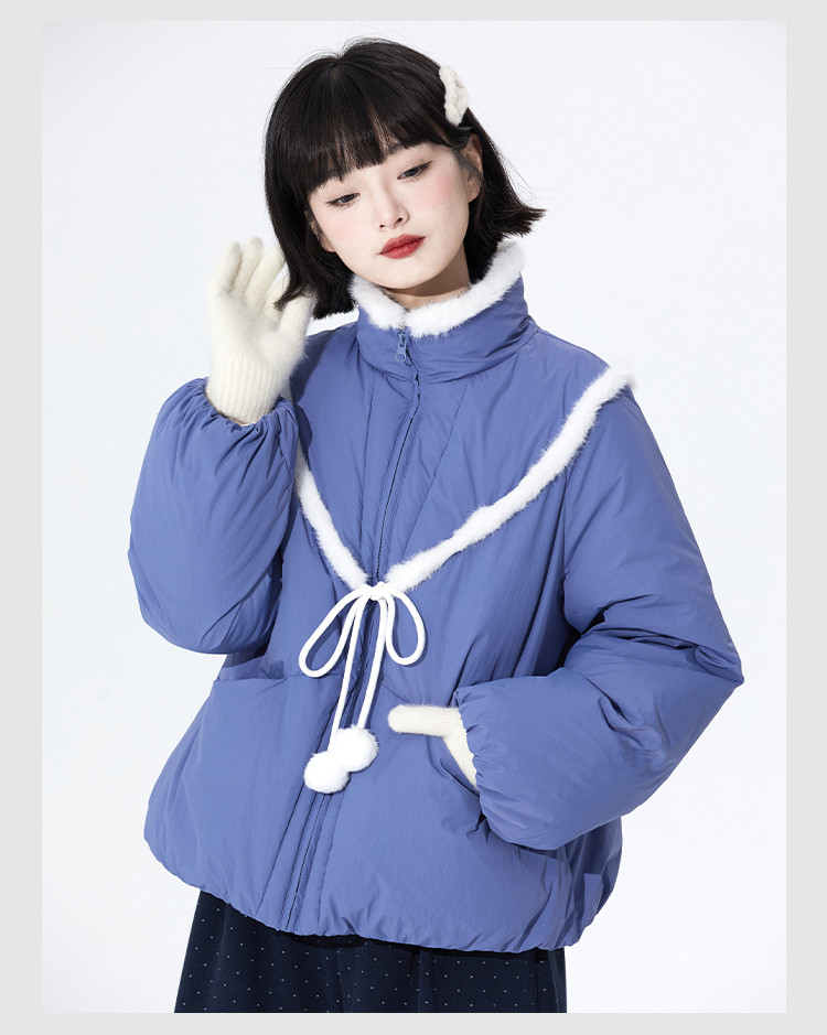 冬の毛绒ダウンジャケット