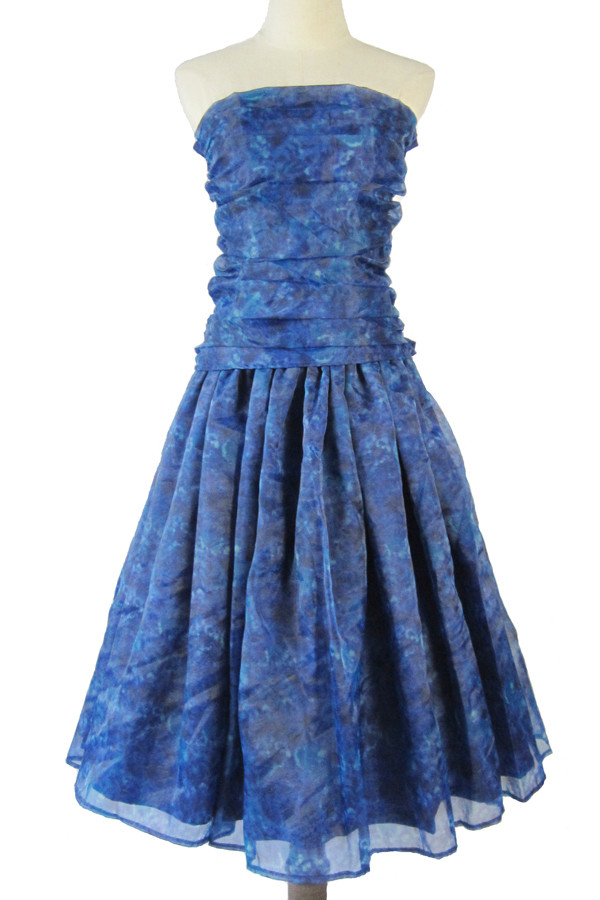 受注生産　オーダーメイド　パウスカート　チューブトップ　プリントオーガンジー nws00031