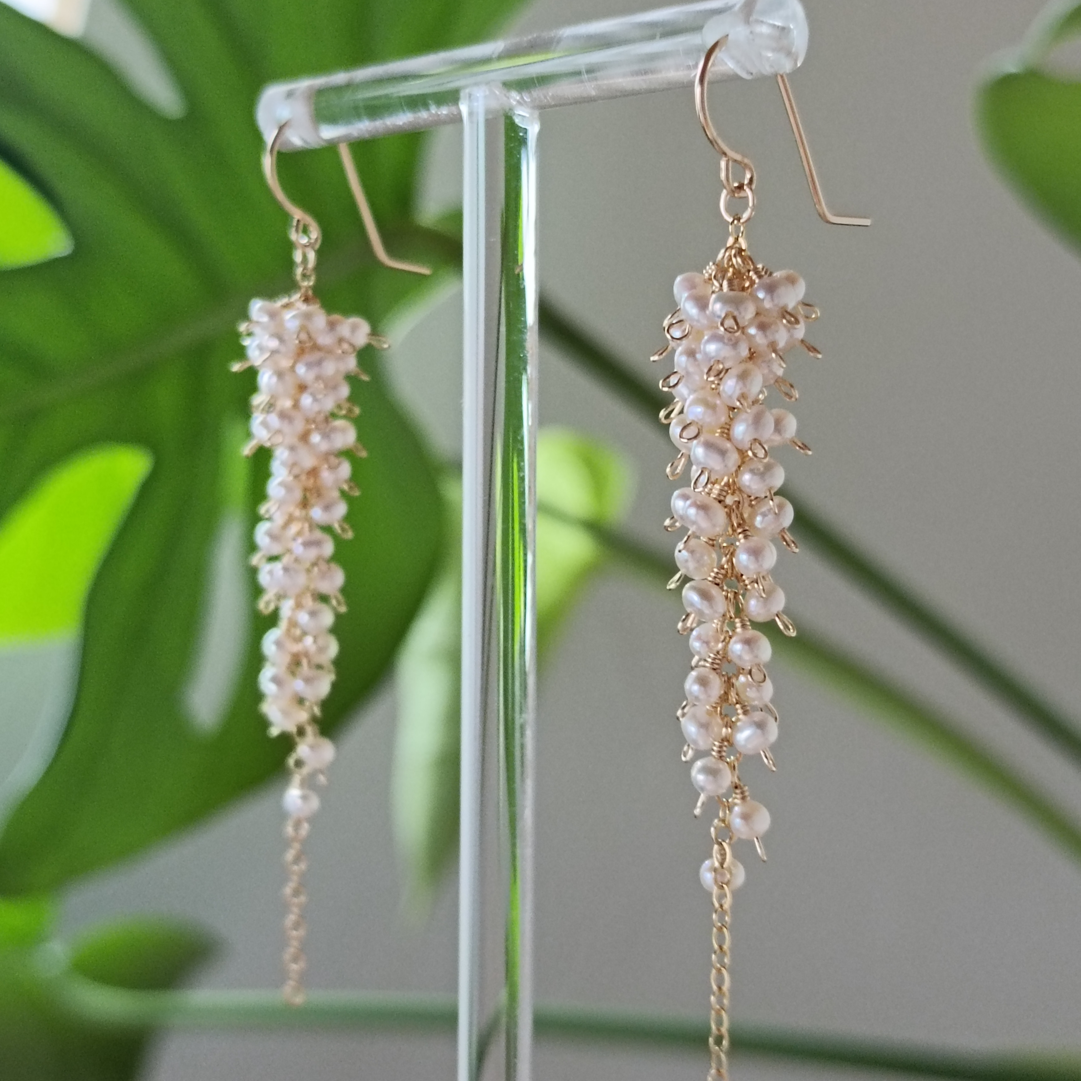 *Linneaシリーズ* 淡水真珠 14kgfピアス/イヤリング