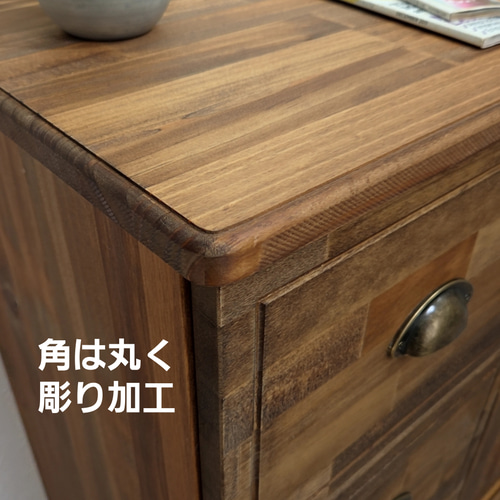 北欧ナチュラル風 木製チェスト & 扉付きサイドボード 棚・シェルフ