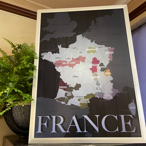 フランスワイン 産地ポスター｜A3 アート インテリア おしゃれ その他