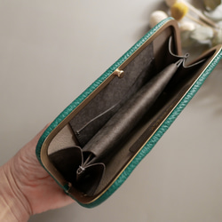 新色➖小振りな長財布「スナップウォレット・LONG」 アボカド 2枚目の画像