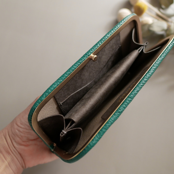 新色➖小振りな長財布「スナップウォレット・LONG」 アボカド 2枚目の画像