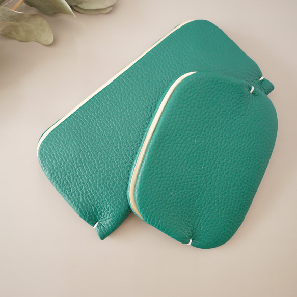 新色➖小振りな長財布「スナップウォレット・LONG」 アボカド 5枚目の画像