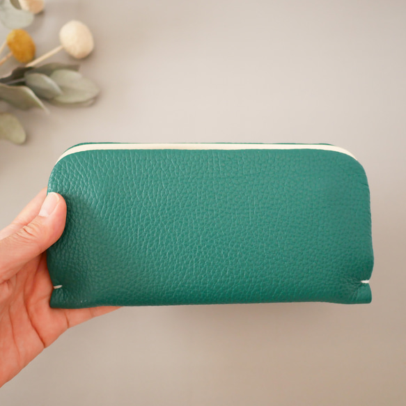 新色➖小振りな長財布「スナップウォレット・LONG」 アボカド 3枚目の画像
