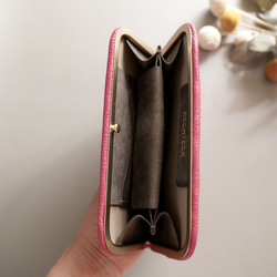 新色➖小振りな長財布「スナップウォレット・LONG」 フーシャピンク 3枚目の画像