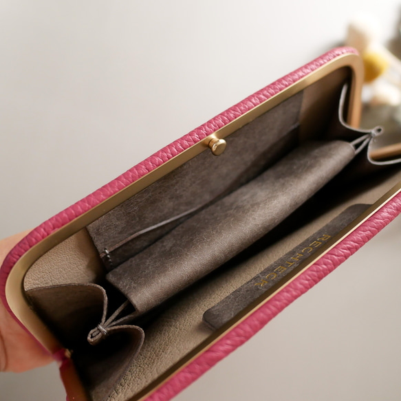 新色➖小振りな長財布「スナップウォレット・LONG」 フーシャピンク 4枚目の画像