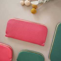 新色➖小振りな長財布「スナップウォレット・LONG」 フーシャピンク 1枚目の画像