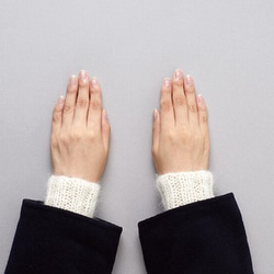 在庫2点！ギフトにも！これからの季節にぴったり！『【クロバーラボ】リストウォーマーキット』～アイボリー～ 5枚目の画像