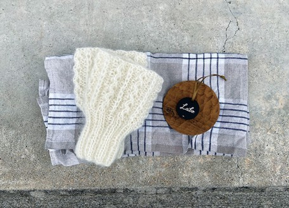 在庫2点！ギフトにも！これからの季節にぴったり！『【クロバーラボ】リストウォーマーキット』～アイボリー～ 6枚目の画像