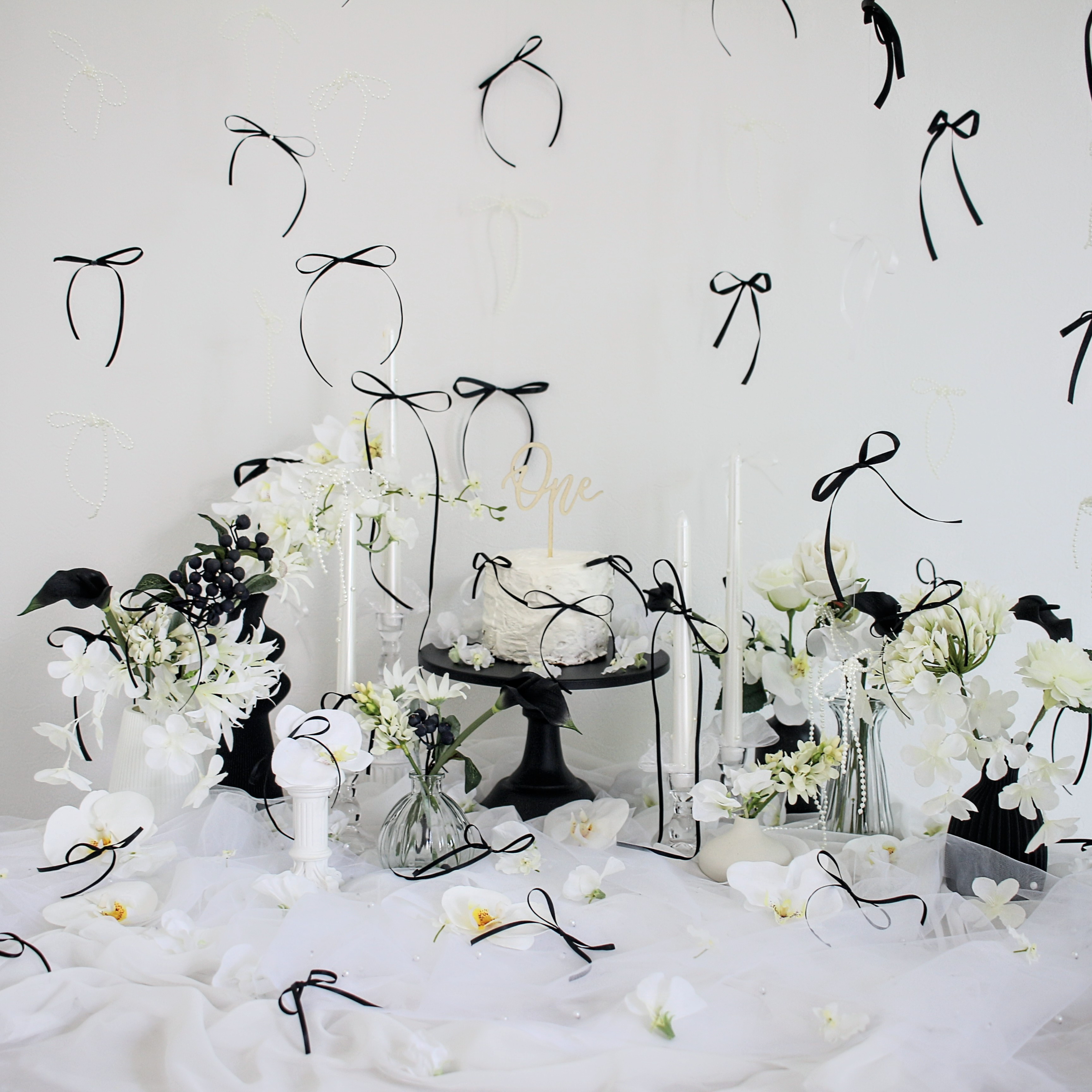 【BLACK&PEARL】レンタルおうちスタジオ(3泊4日)ファーストバースデー　ハーフバースデー　100日祝い