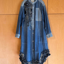 SAYOCAFE再構築、着物リメイクの個性的なパッチワークジャケット SAYOCAFE再構築、着物リメイクの個性的なパッチワークジャケット