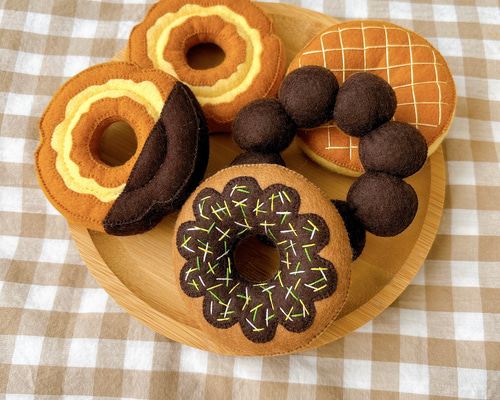 フェルトおままごと フェルトドーナツ オールドファッションチョコ