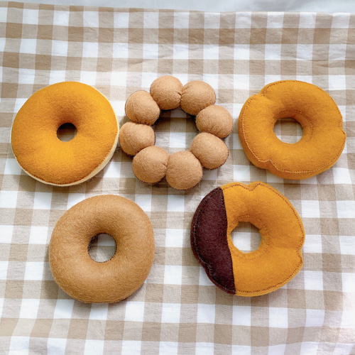 フェルトおままごと フェルトドーナツ オールドファッションチョコ