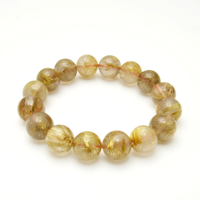 【太金針の存在感とインクルージョンが個性を惹き立てる逸品☆】一点物 12～13mm 【 GHB34･44g】京海堂