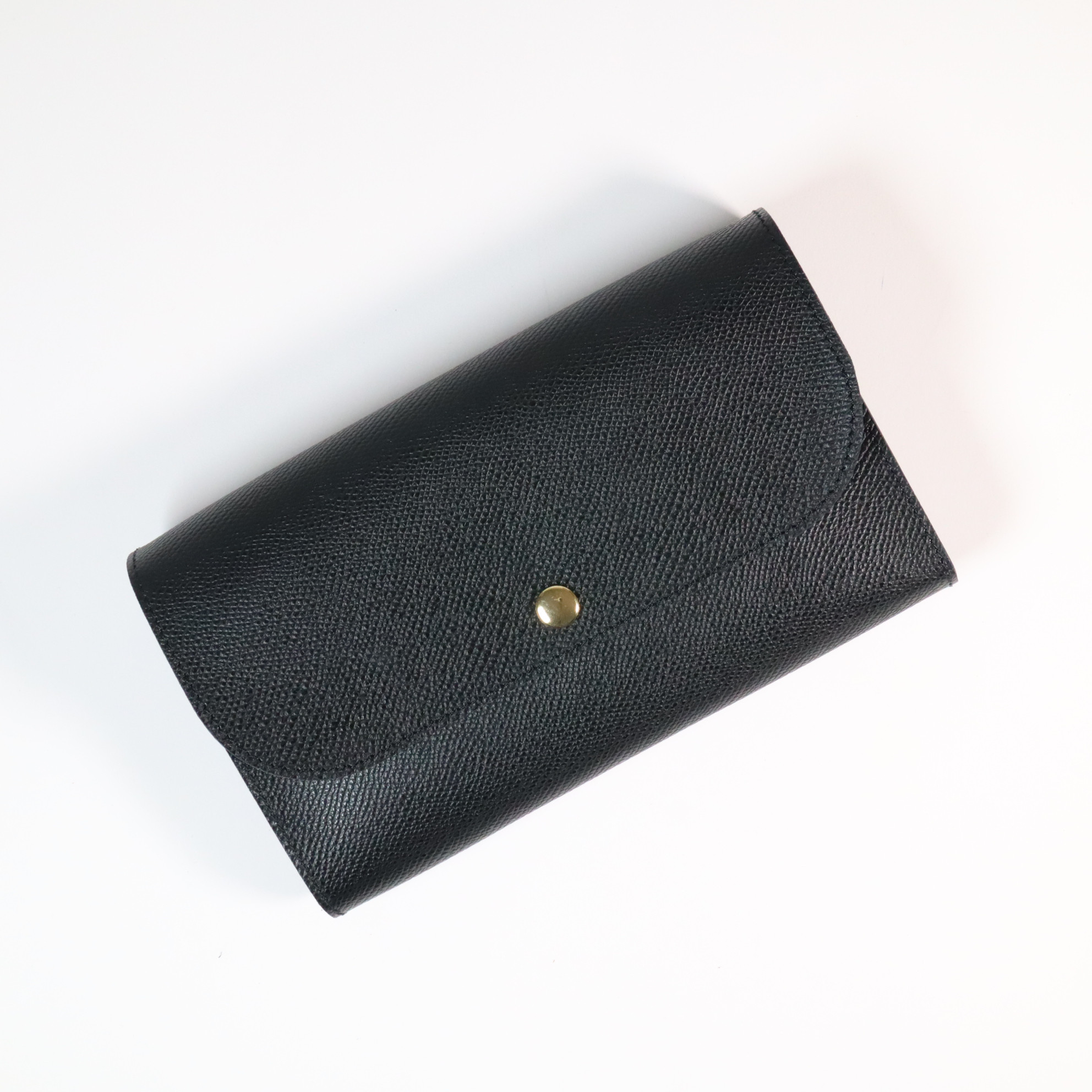 通帳と印鑑と紙幣100枚（封筒ごと）入るケース　ブラック／ペールグレー