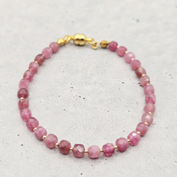 天然無処理 ウォーターメロン トルマリン ブレスレット 9mm-25.4g