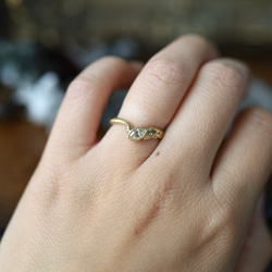 K18YG 天使と悪魔の結晶の指輪 9枚目の画像