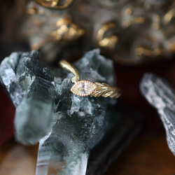 K18YG 天使と悪魔の結晶の指輪 14枚目の画像