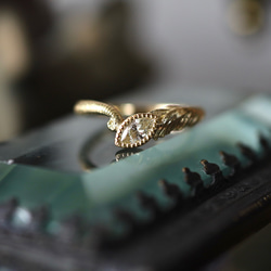 K18YG 天使と悪魔の結晶の指輪 16枚目の画像