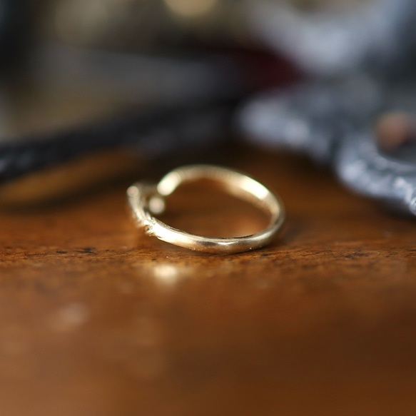 K18YG 天使と悪魔の結晶の指輪 4枚目の画像