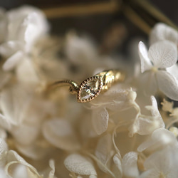 K18YG 天使と悪魔の結晶の指輪 19枚目の画像