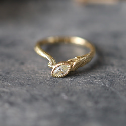 K18YG 天使と悪魔の結晶の指輪 12枚目の画像