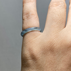 L14-127 細身 高氷種 薄水青 7.0号 グアテマラ産 A貨 本翡翠 くりぬき 8枚目の画像